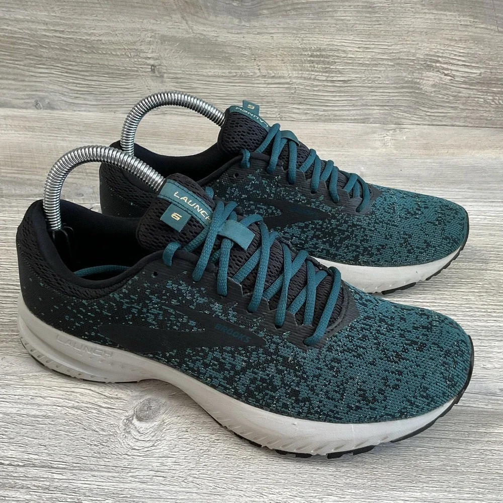 Brooks Launch 6 Womens Dark Green Running Shoes Sneakers 1202851B033 Size 9 B
